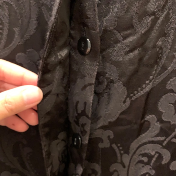 🔮 HOST PICK 🔮 Witchy goth vintage black jacquard long jacket - Picture 3 of 6